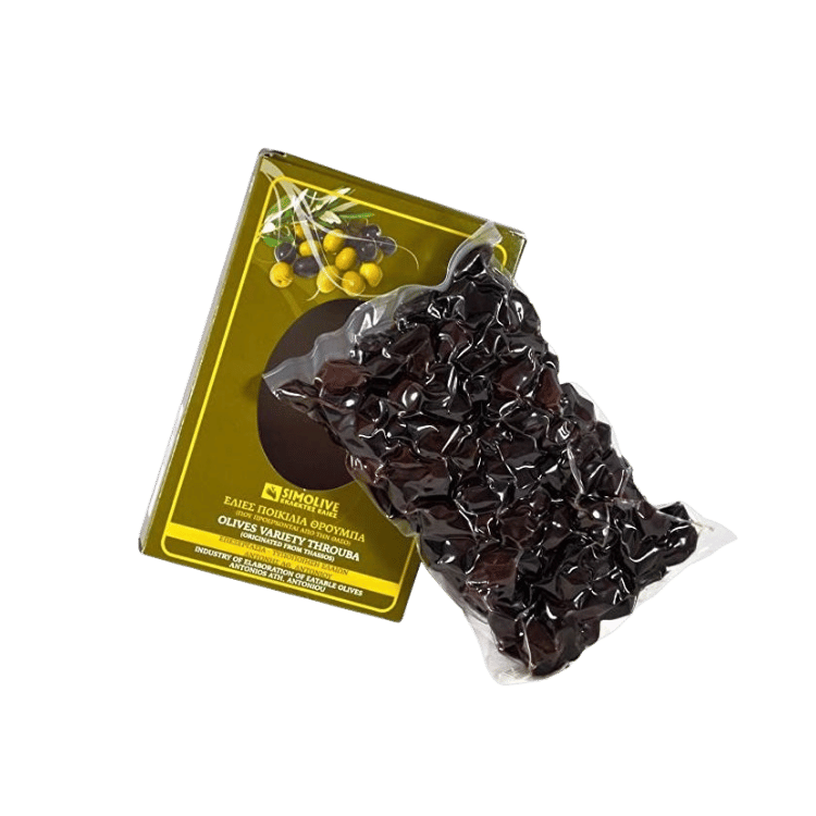 Throumpa Thassos Oliven (250g) Simolive von Simolive bei Araxxon  - Hochwertiges griechisches Produkt.   Throumpa Thassos Oliven (250g) Simolive από Simolive στο Araxxon  - Αυθεντικό ελληνικό προϊόν.